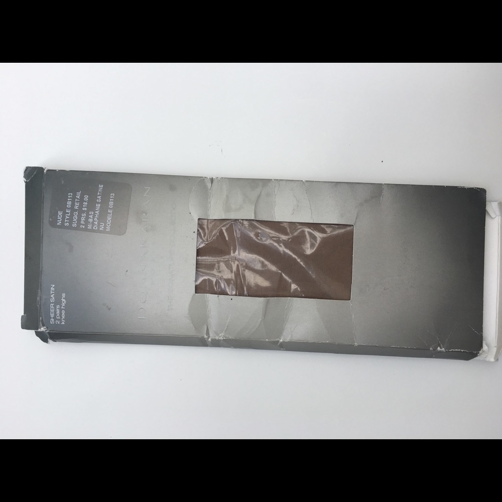 Donna Karan sheer knee high stockings. NEW unused